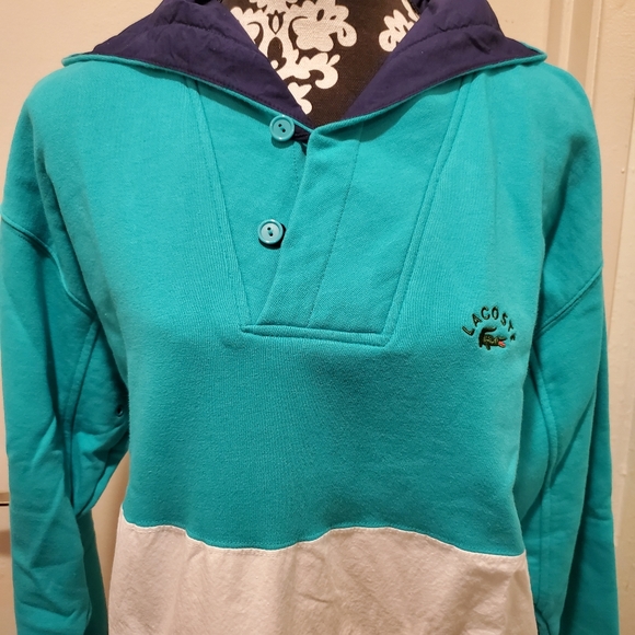 Vintage Izod Lacoste Hood Pullover - Picture 3 of 12